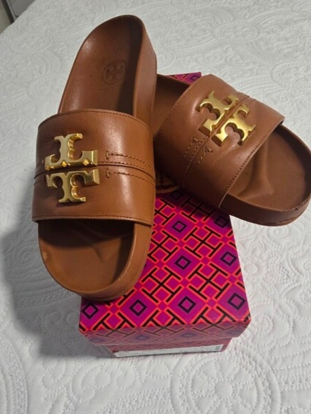 Tory Burch Everly Anatomic Cloud Nappa  Slide sandals Size 6